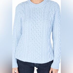 Ireland Eye Honeycomb Stitch 💯 Merino Wool Sweater size small #1002